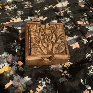 NWT Wooden Coasters handmade in India